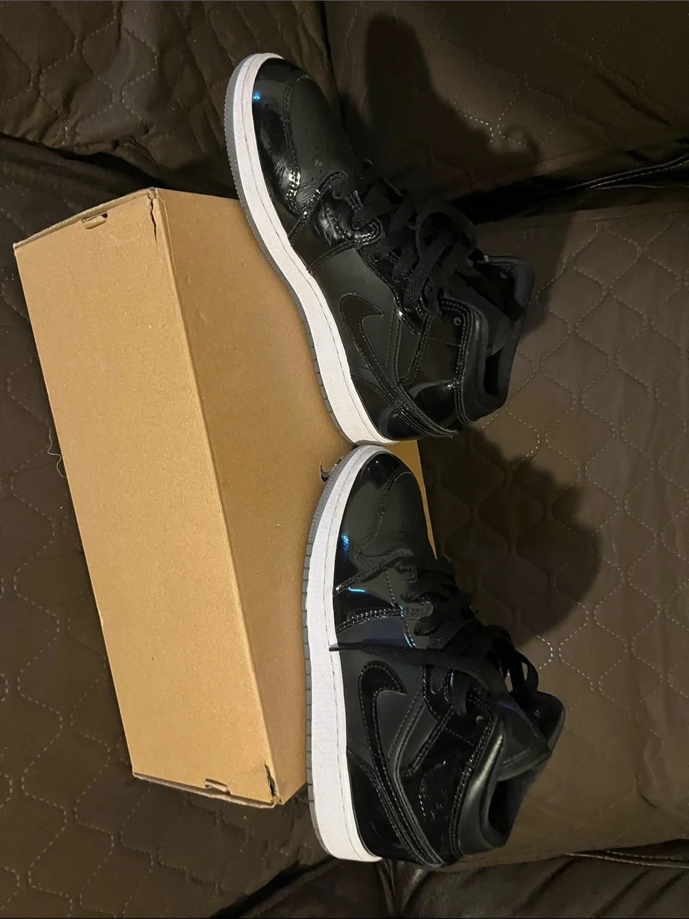 Jordan 1 Kids Black and White Sneakers